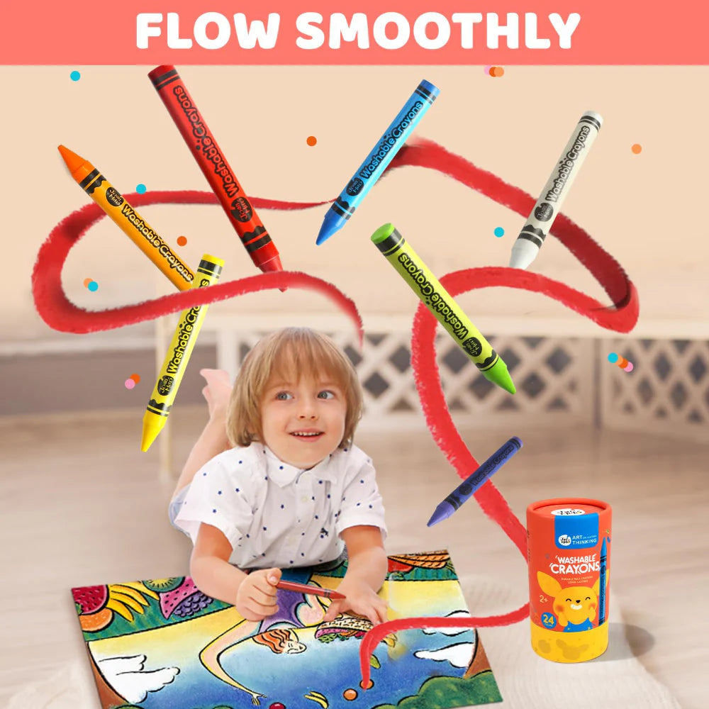 Jar Melo Washable Crayons -24 Colors