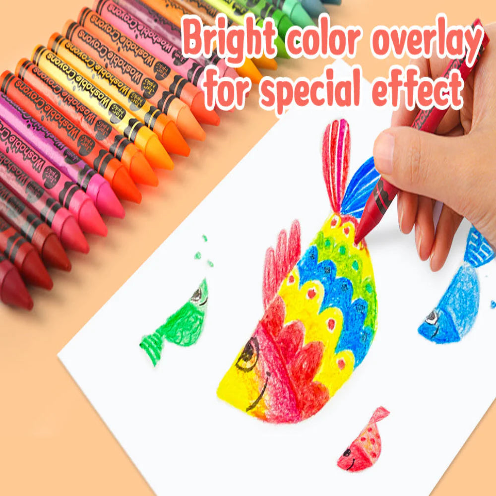 Jar Melo Washable Crayons -24 Colors