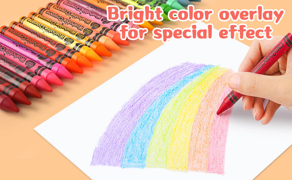 Jar Melo Washable Crayons -24 Colors