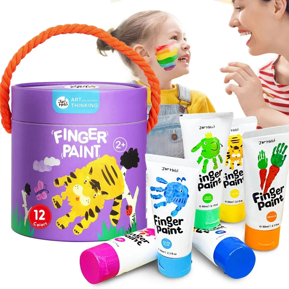 Jar Melo Washable Finger Paint Colors Set