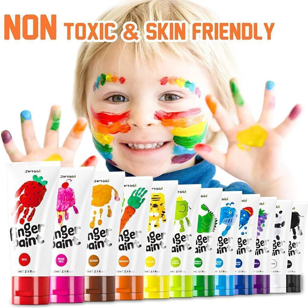 Jar Melo Washable Finger Paint Colors Set