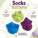 Baby Socks (pack of 3) - Kittens