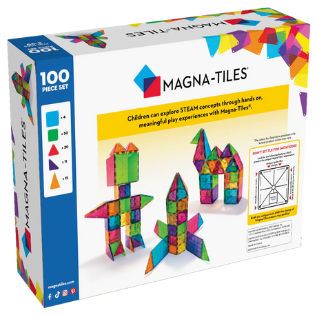 Magna Tiles Clear Colors 100 Piece Set