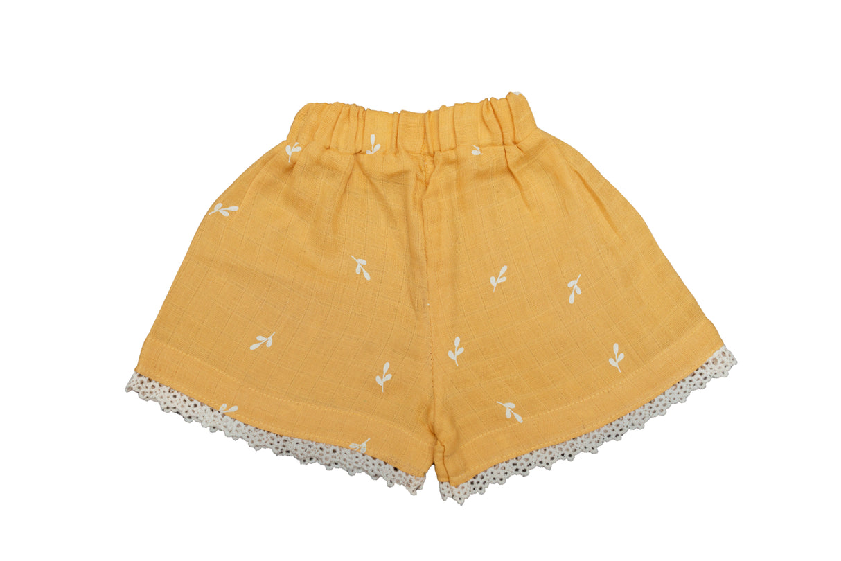 Muslin Girls Co-ords - Mustard