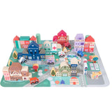 Open Ended 115 Pieces Wooden City Building Blocks