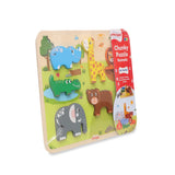 Open Ended Chunky Puzzle New Design- Animals (Includes - 7 Chunky self standing Animals)