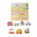 Open Ended Chunky Puzzle New Design - Vehicles (Includes - 7 Chunky self standing Vehicles)