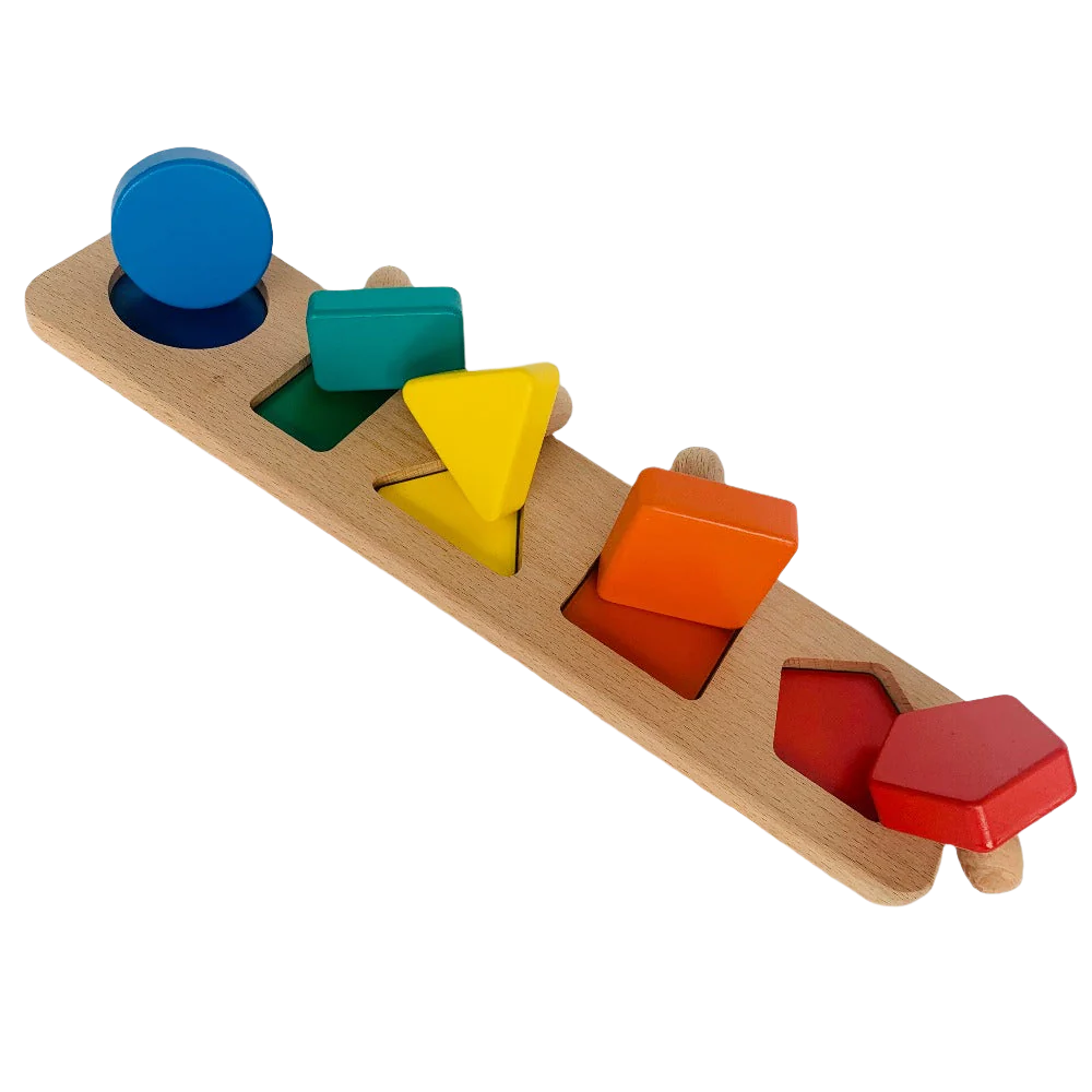 Open Ended First Jumbo Knob Wooden Shape Puzzle