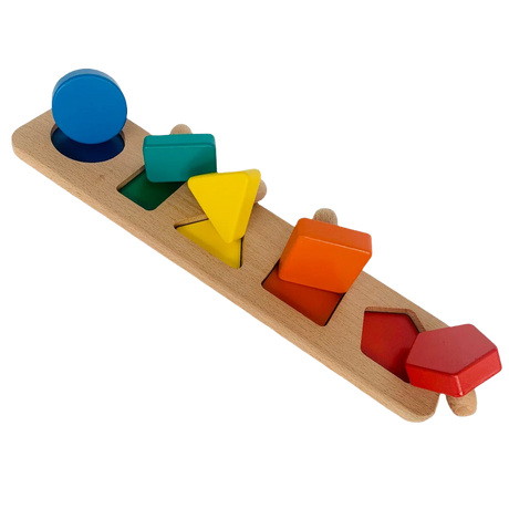 Open Ended First Jumbo Knob Wooden Shape Puzzle