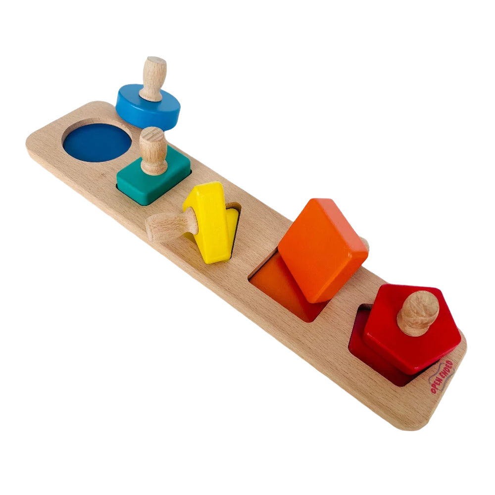 Open Ended First Jumbo Knob Wooden Shape Puzzle