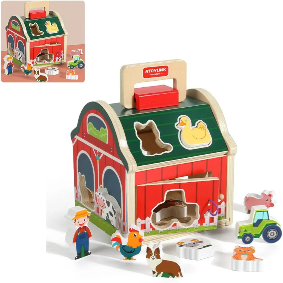 Open Ended My First Barn with Shape Sorter