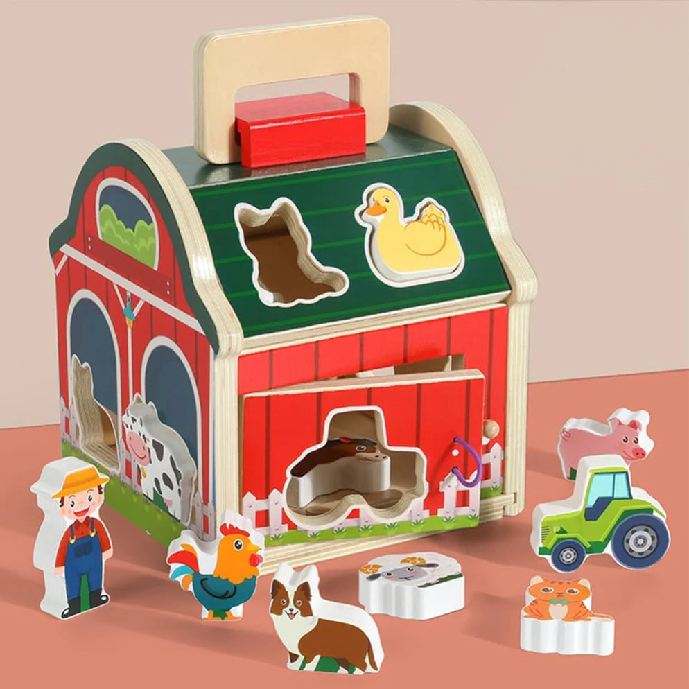 Open Ended My First Barn with Shape Sorter