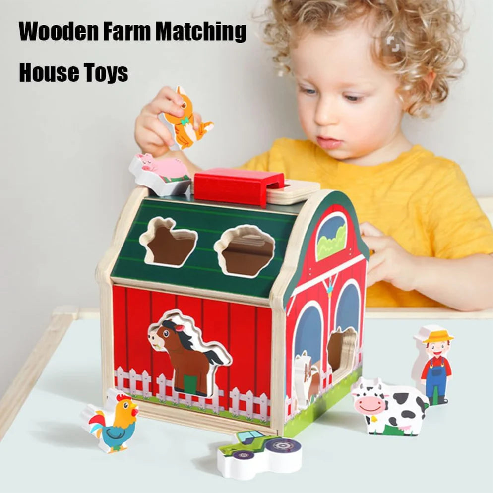 Open Ended My First Barn with Shape Sorter