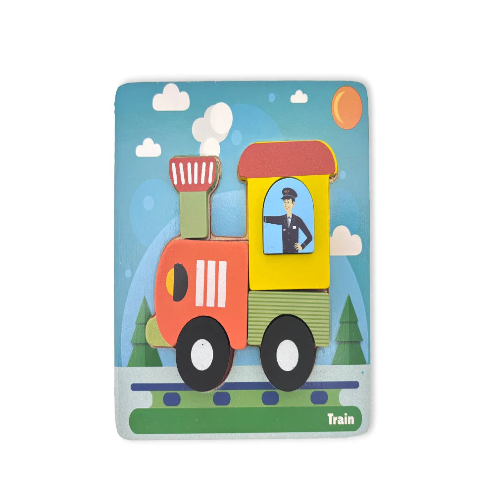 Open Ended Toddler's First 6 In 1 Puzzle -Vehicle (6 puzzles, 32 pcs)