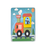 Open Ended Toddler's First 6 In 1 Puzzle -Vehicle (6 puzzles, 32 pcs)