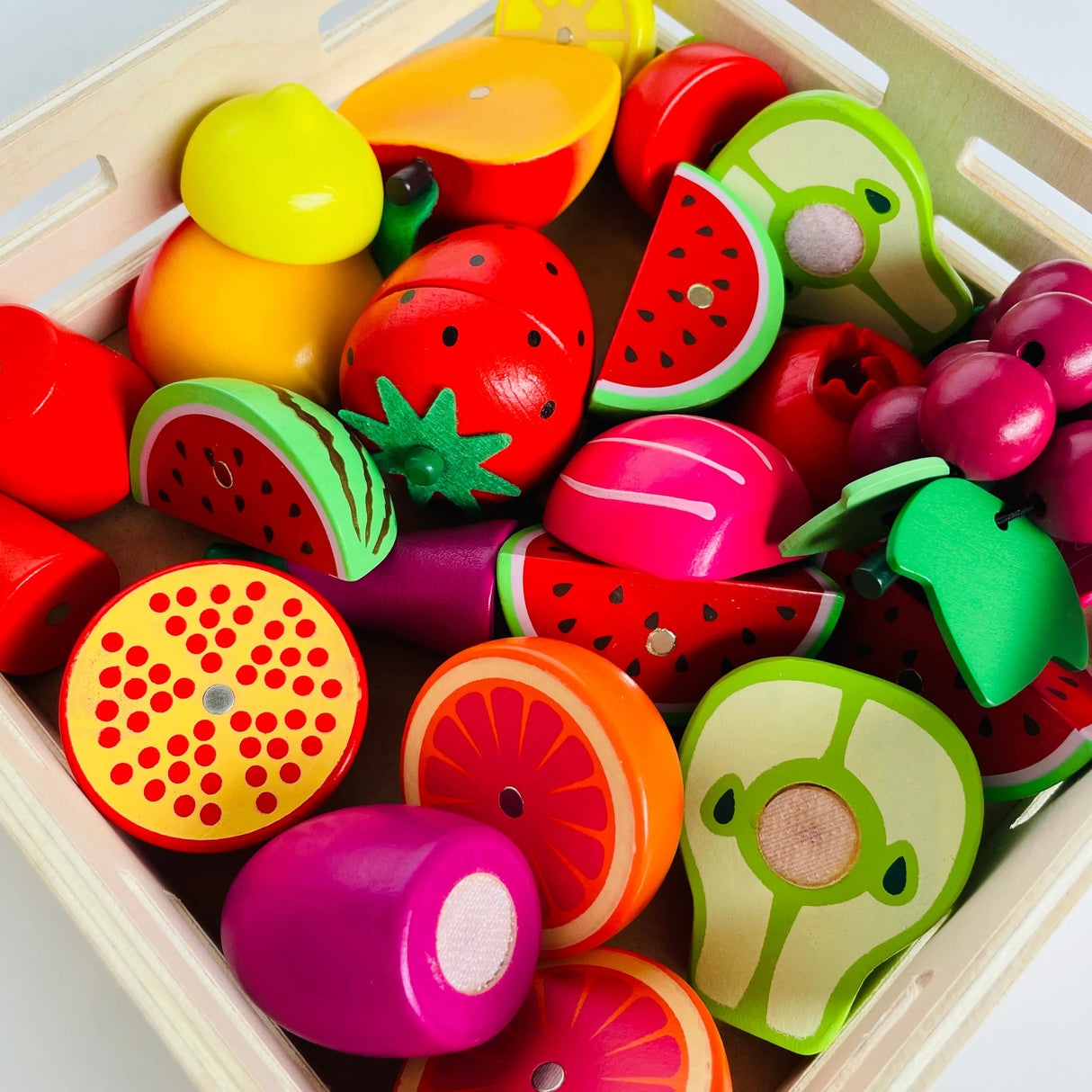 Open Ended Wooden Cutting Set - Fruits & Veggies