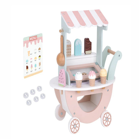 Open Ended Wooden Ice Cream Cart