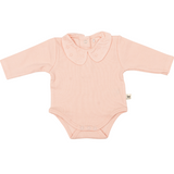 Premium Peter Pan Collar Romper - Peach