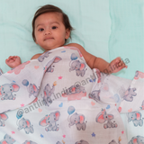 Premium Muslin Swaddle - Elephant Dreams