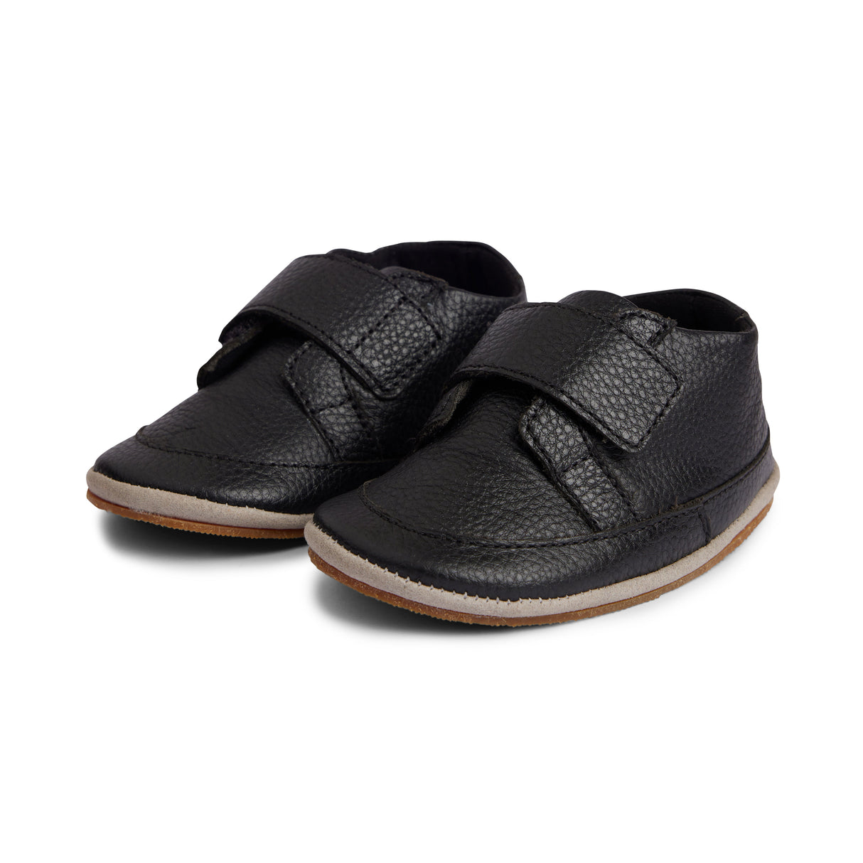 Black Milled Leather Baby Shoe