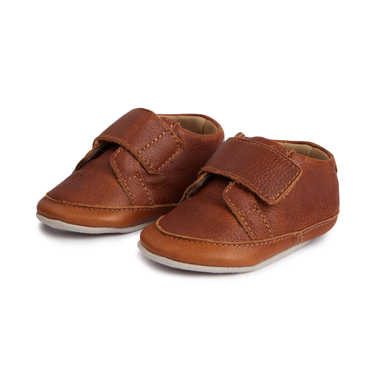 Tan Milled Leather Baby Shoe