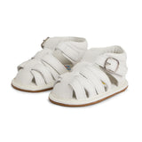 Crisscross Single Strap Baby Sandals - White