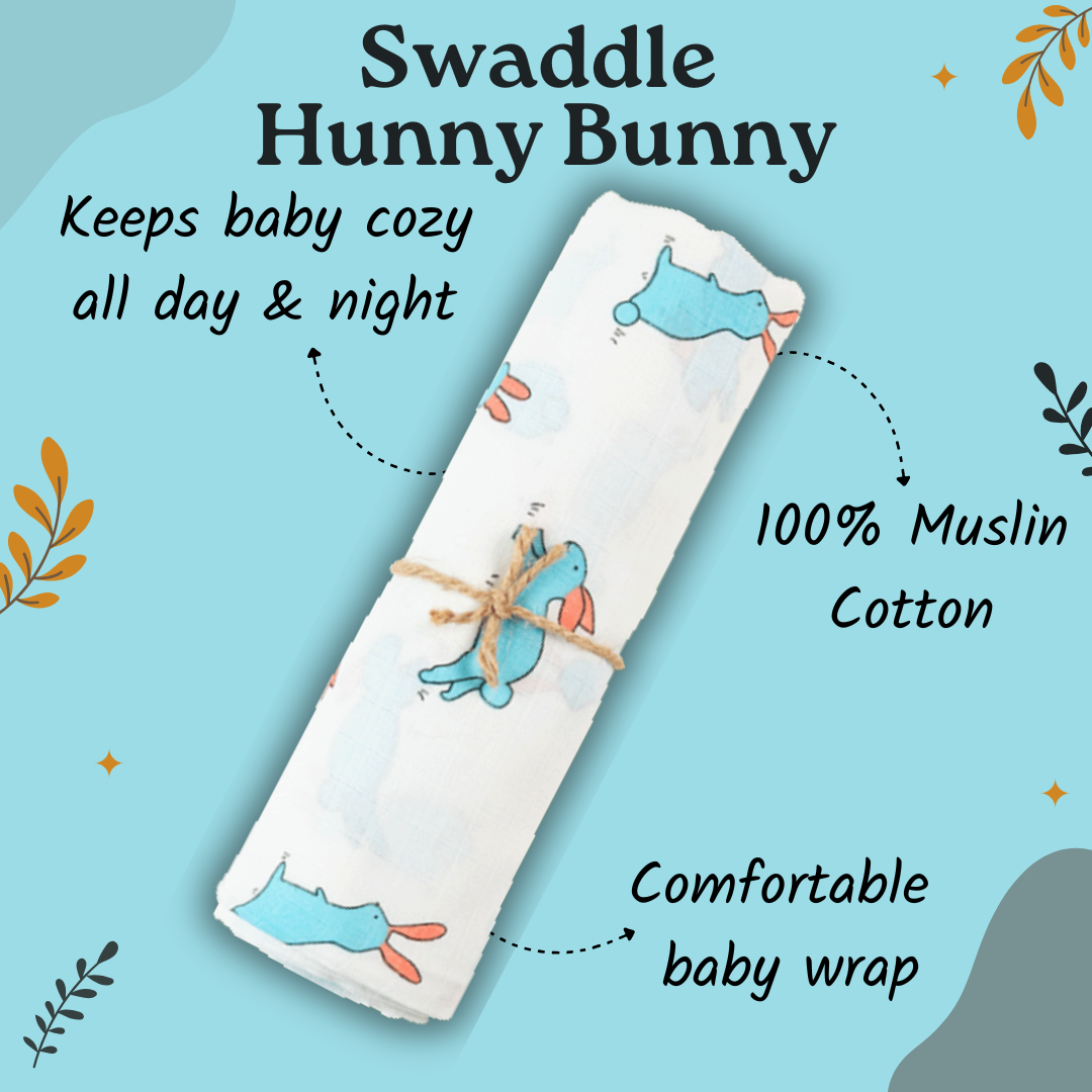 Muslin Swaddle - Hunny Bunny