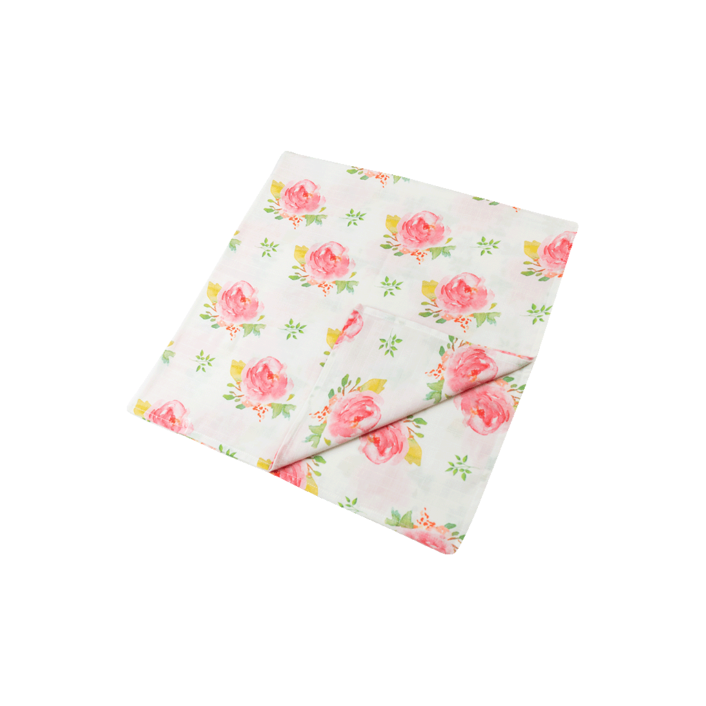 premium muslin swaddle rose garden