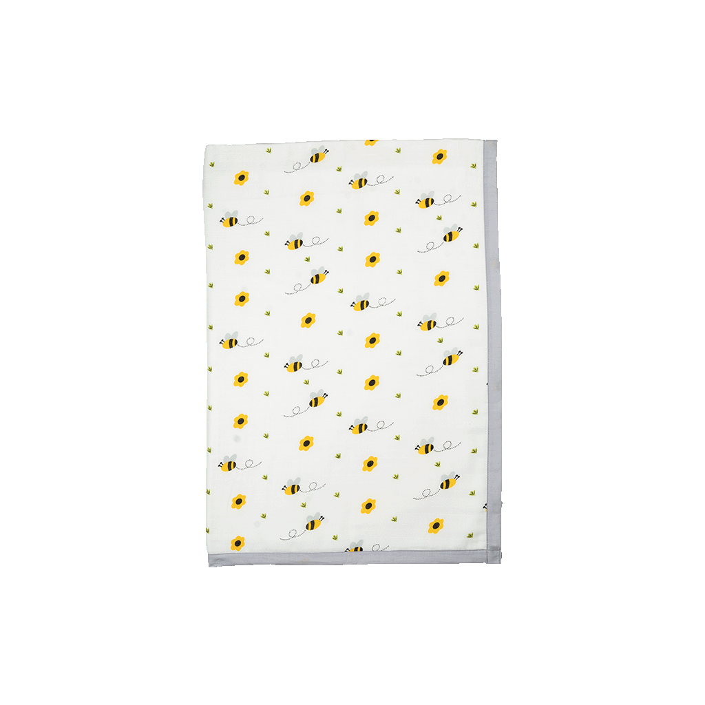 Toddler Blanket (4 layers) - Bee Garden