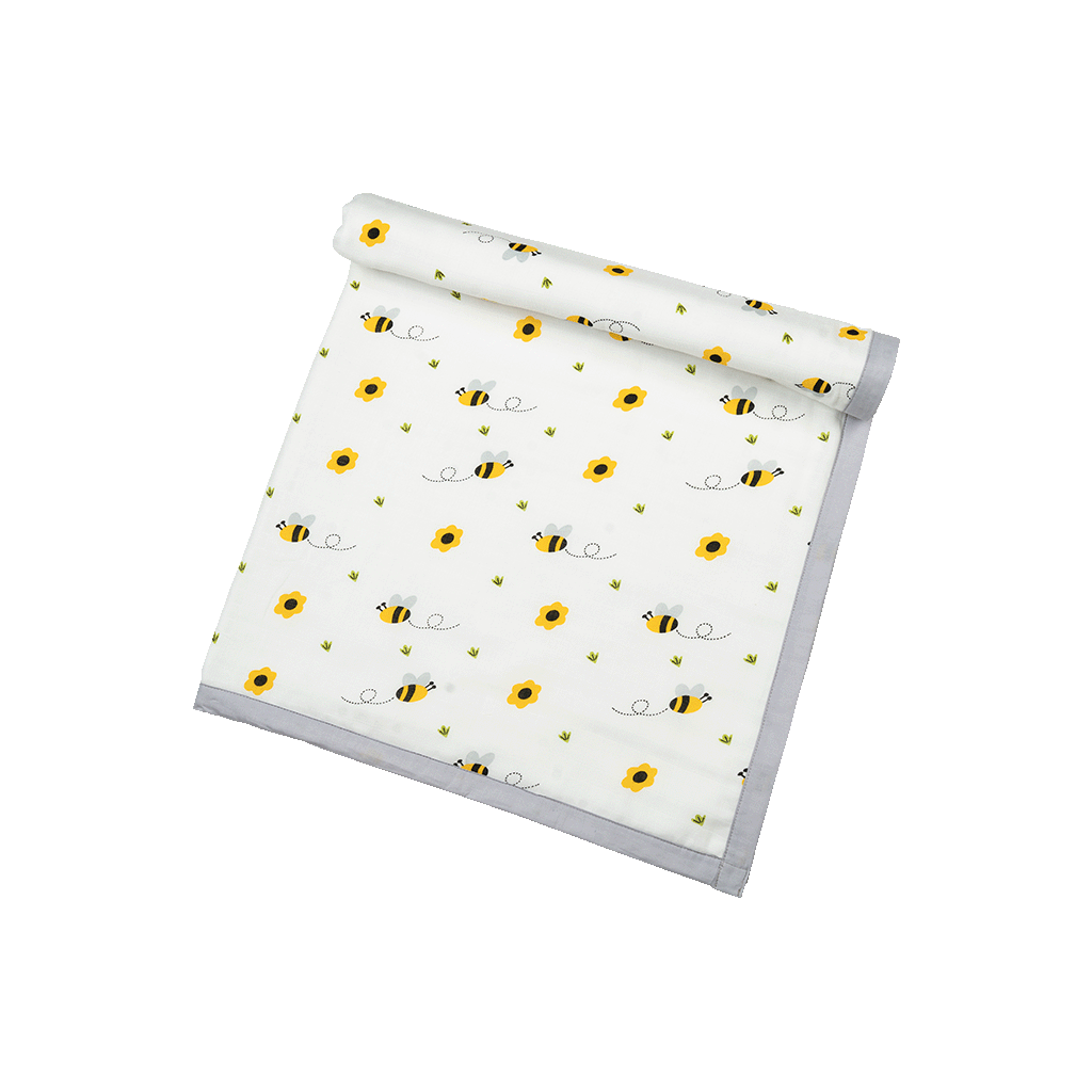 Toddler Blanket (4 layers) - Bee Garden