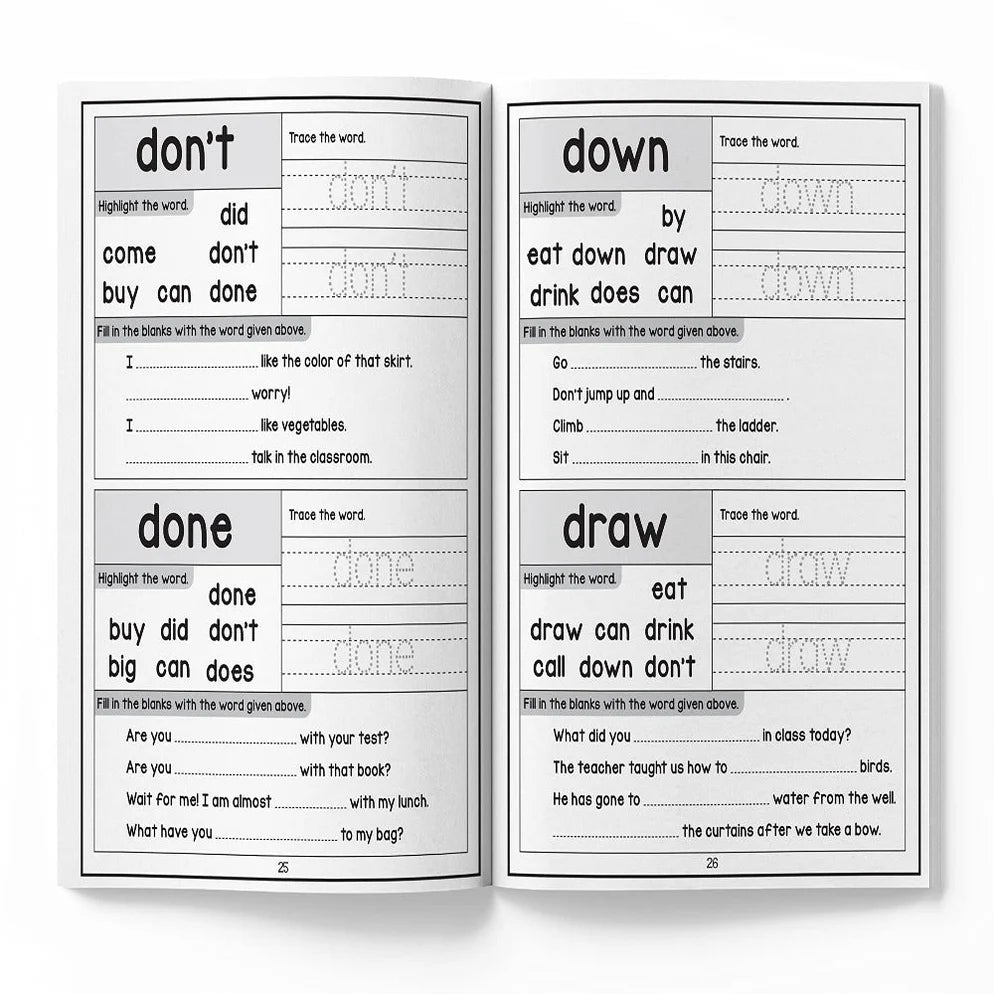 201 Sight Words And Sentence - Activity Book