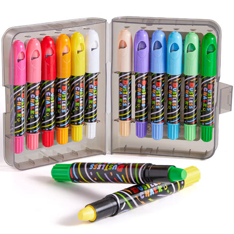 Jarmelo Smooth Time Dustless Chalk - 12 Colors