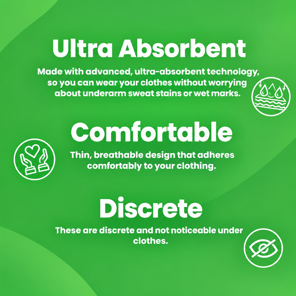 Underarm Sweat Pads - Pack of 7