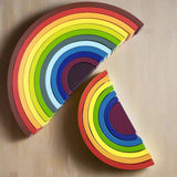 Open Ended Wooden Rainbow Stacker 7 Piece