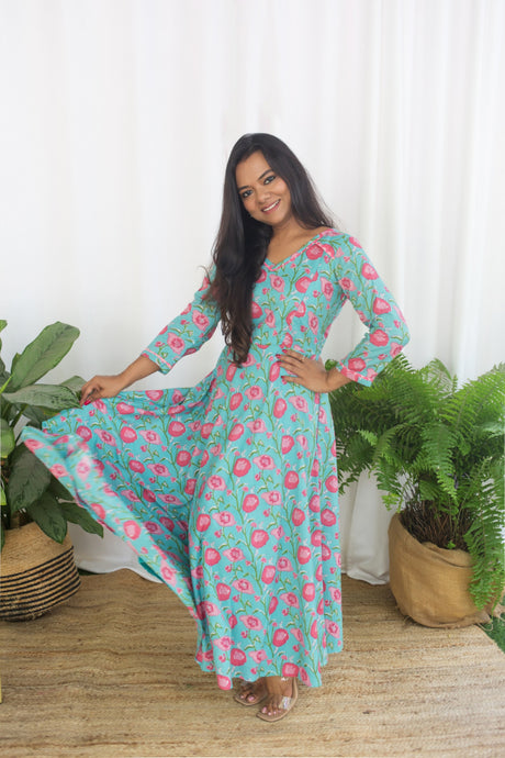 Anarkali Maxi - Cherry Blossom