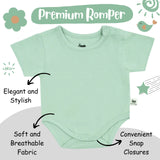 Premium Baby Unisex Cotton Half Sleeve Romper - Memory