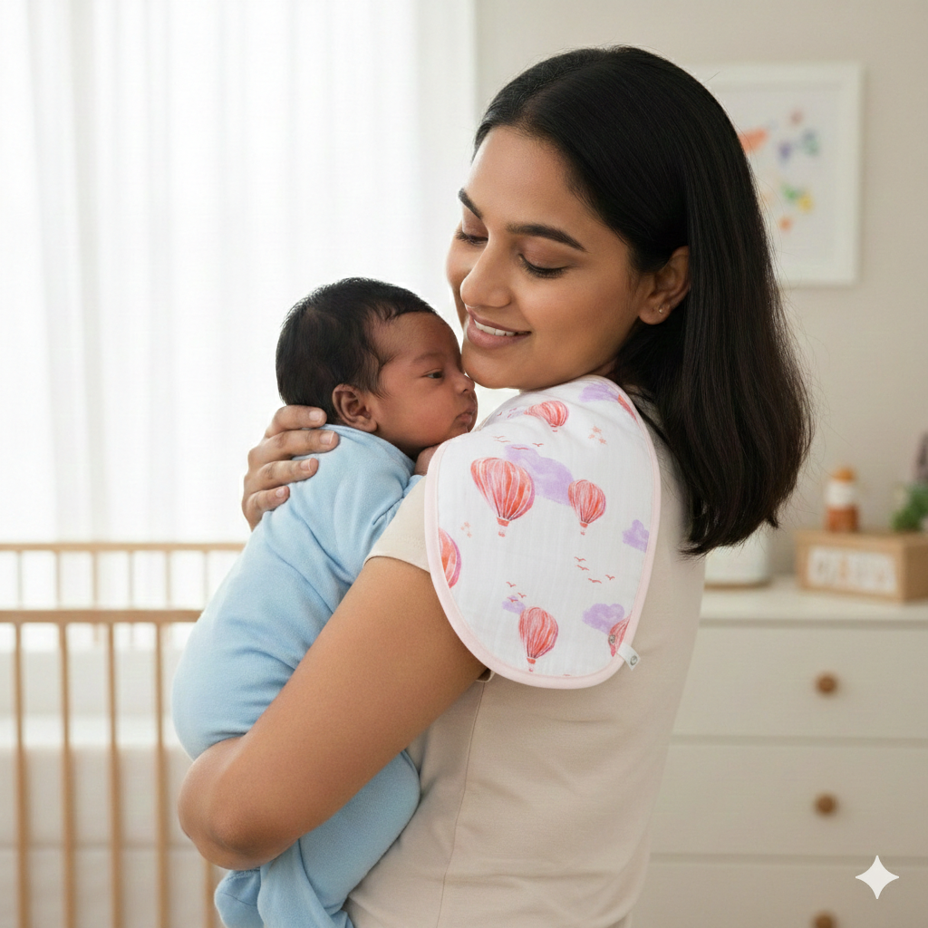 Premium Muslin Burp Cloth - Balloon Festival