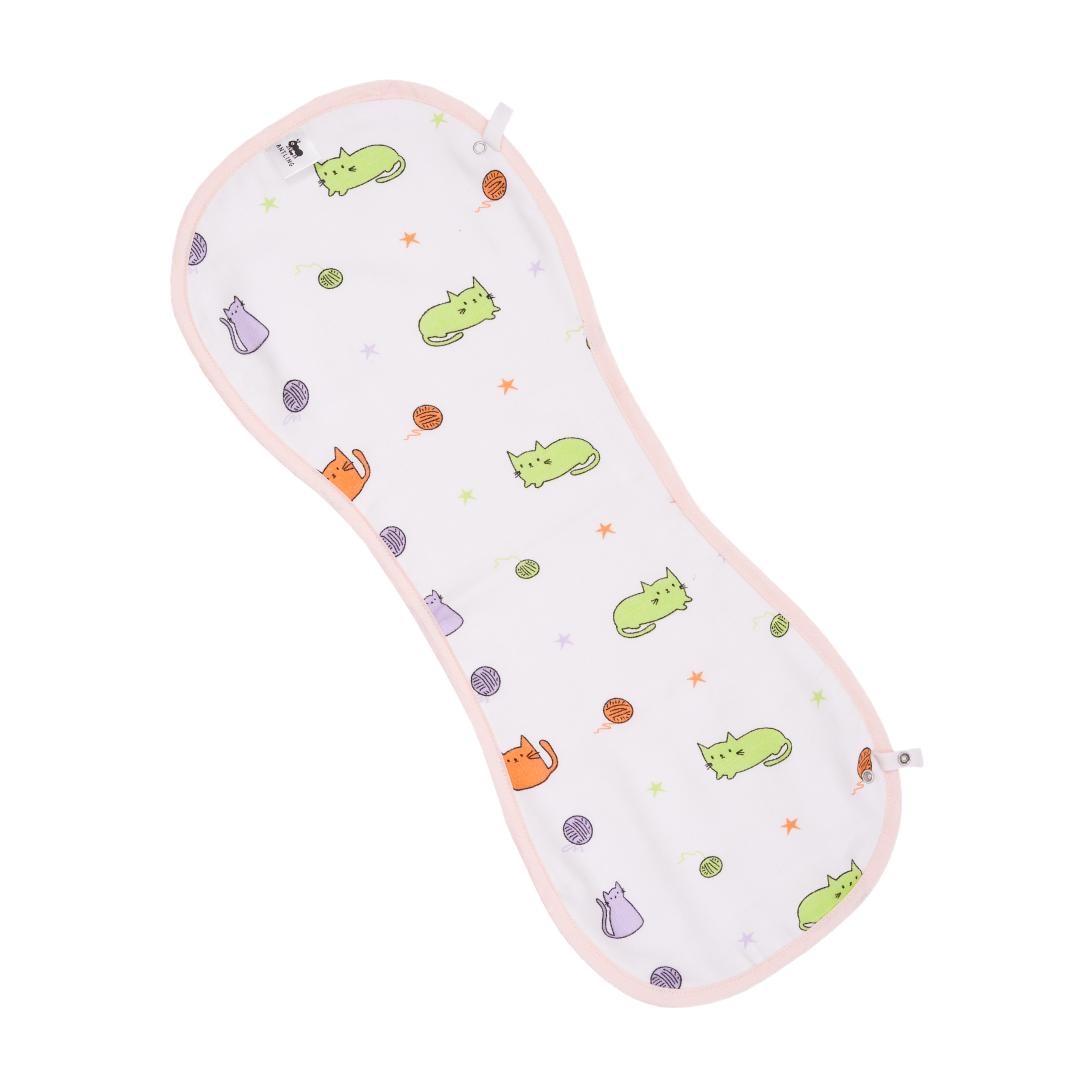 Muslin Burp Cloth - Cute Kitty