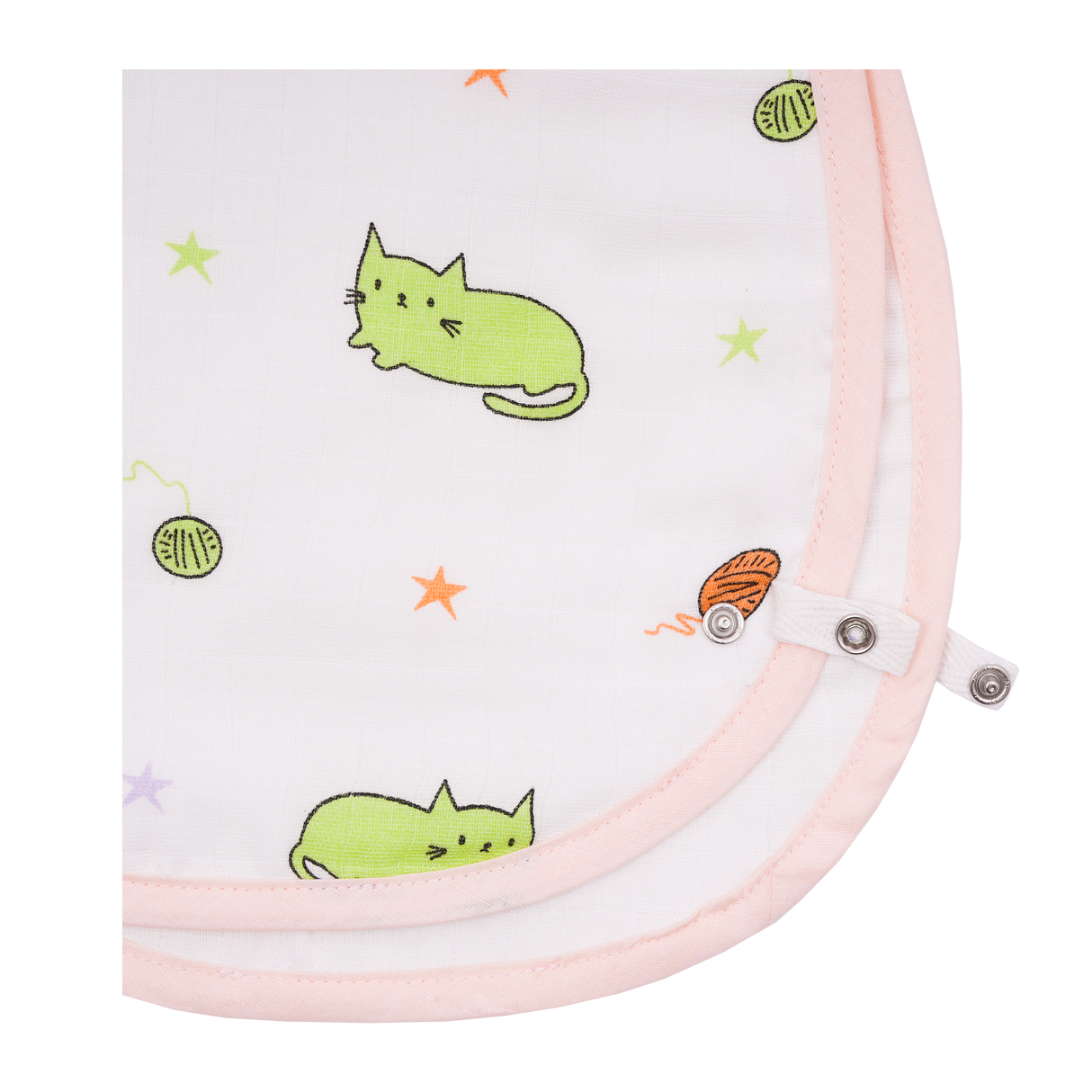 Muslin Burp Cloth - Cute Kitty