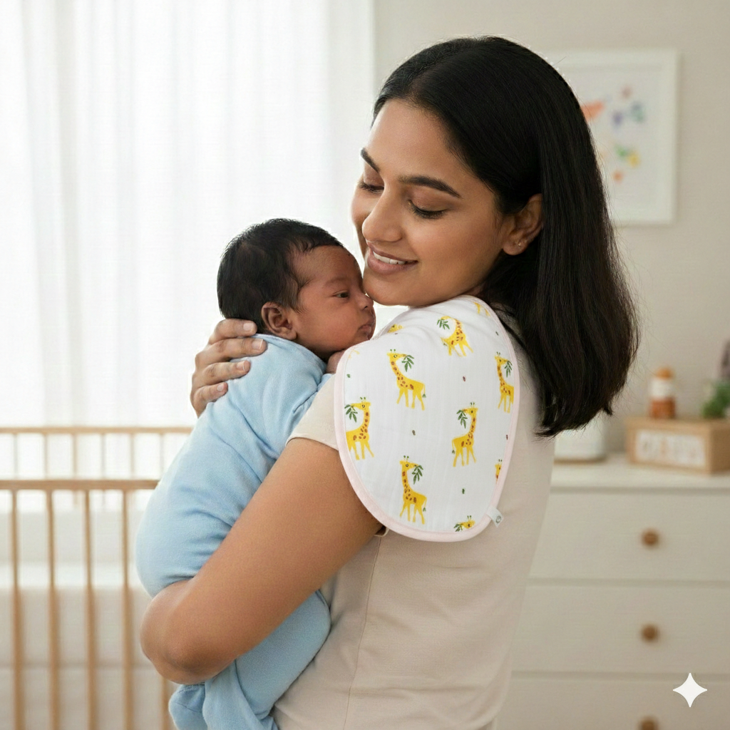 Muslin Burp Cloth - Yellow Giffy