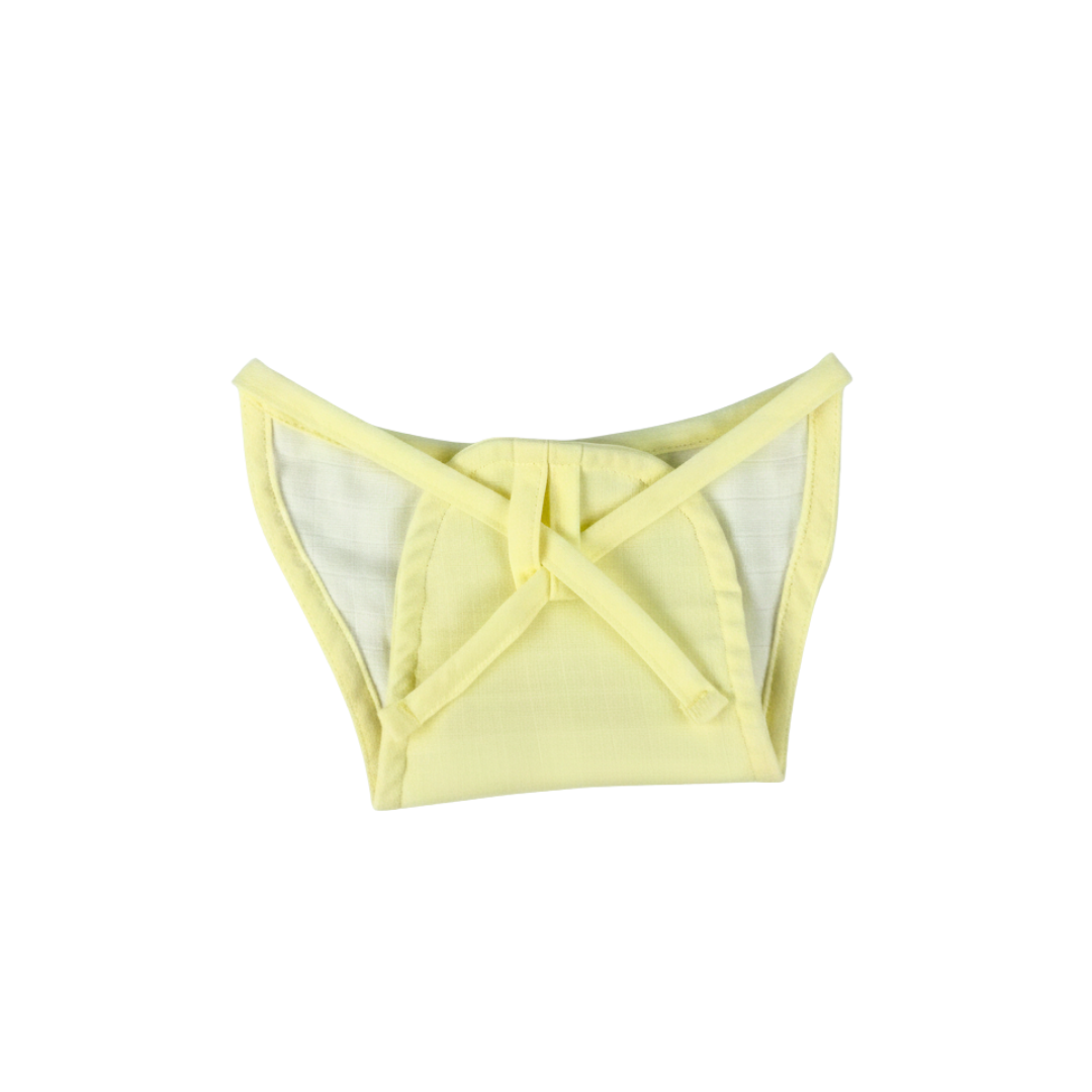 100% Pure Cotton Muslin Pastel Yellow Nappy - Newborn (Pack of 2)