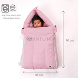 SoftNest - Premium Muslin Baby Nest cum Bed Set - Pink