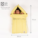 SoftNest - Premium Muslin Baby Nest cum Bed Set - Yellow