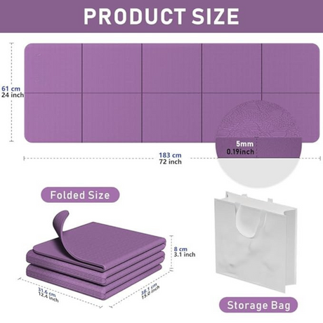 Foldable Yoga Mat with Carrying Bag