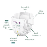 Eco-Friendly Tape Diaper with Wetness Indicator - S