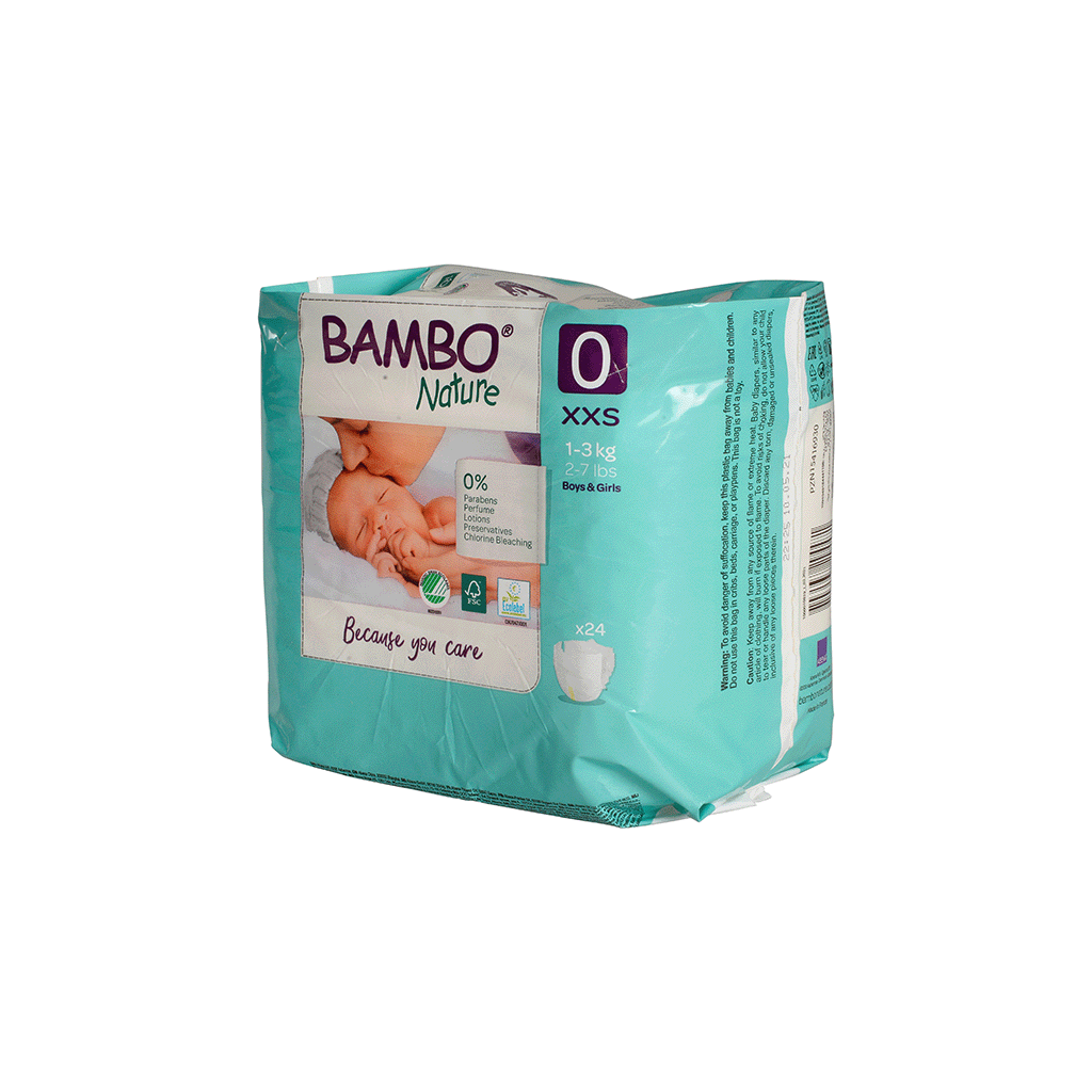 Eco-Friendly Tape Diaper with Wetness Indicator - XXS