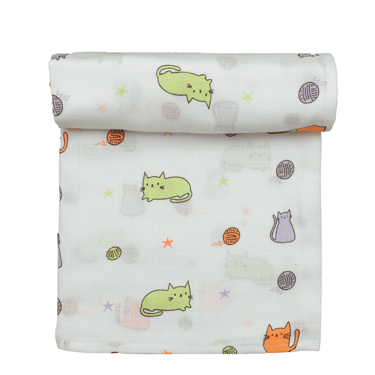 Muslin Baby Bath Towel - Cute Kitty