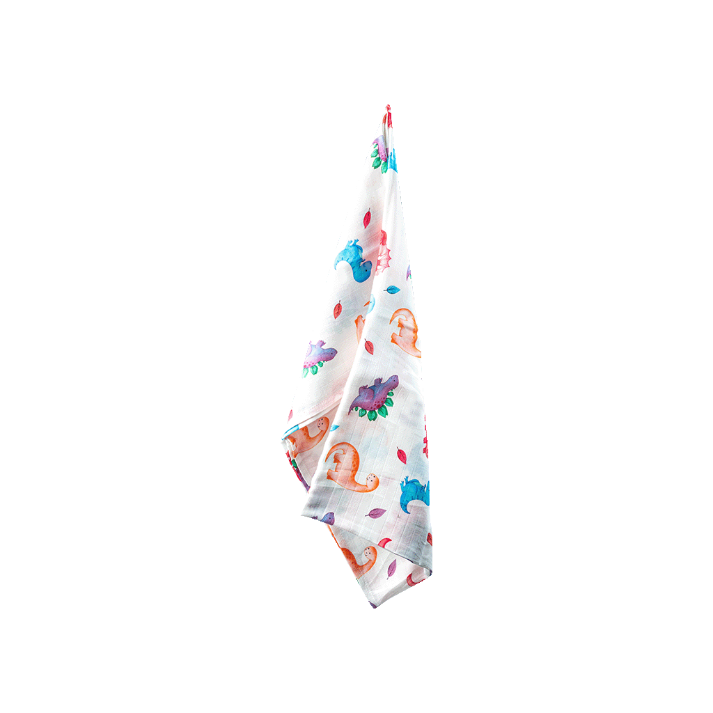 Premium Muslin Baby Bath Towel - Dino World