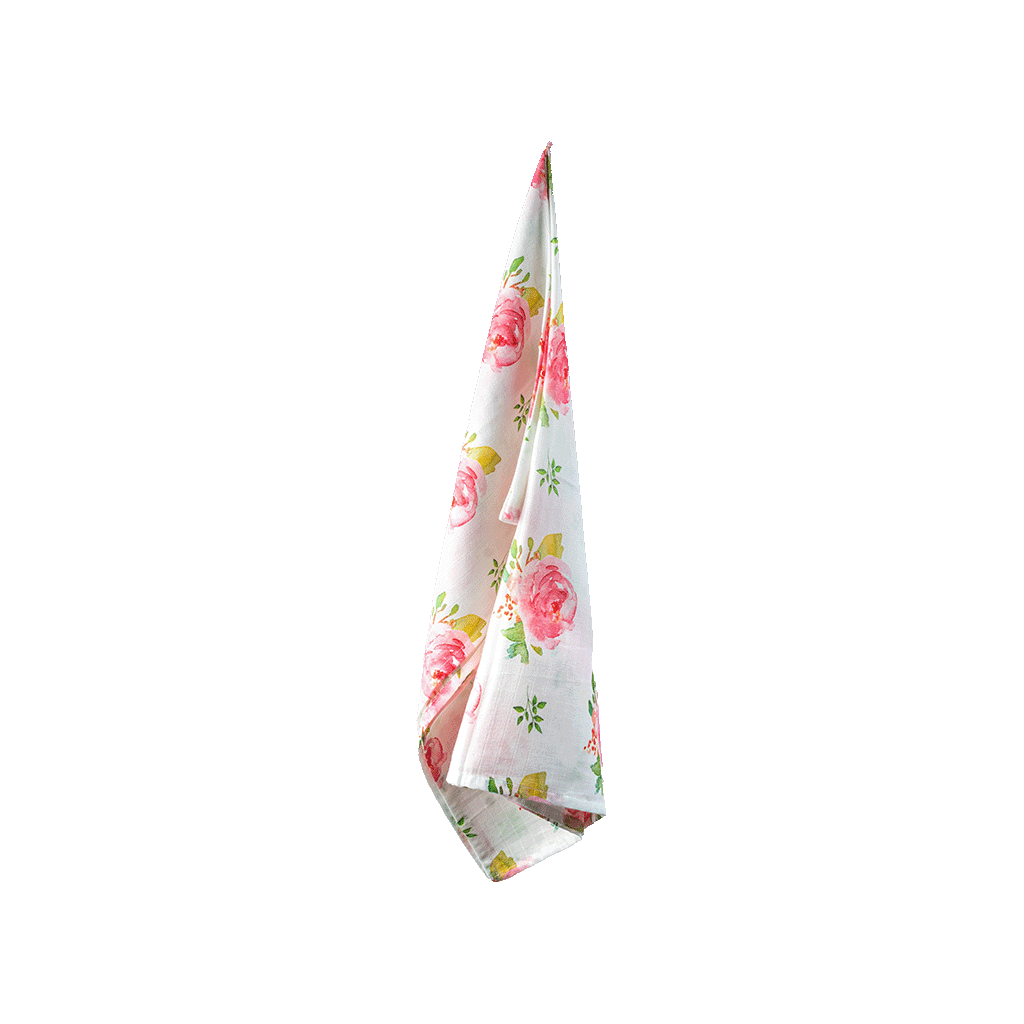 Premium Muslin Baby Bath Towel - Rose Garden