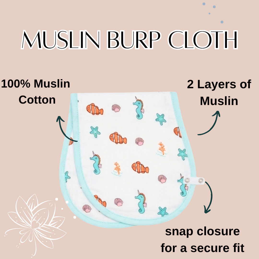 Muslin Burp Cloth - Sea World
